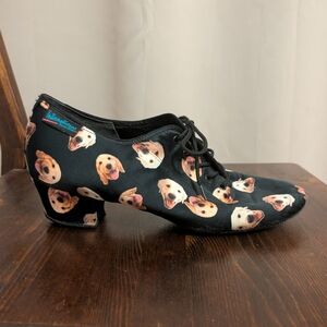Ballroom Practice Shoes - IDS Heather Split Sole Dog Print - UK 5 / US 7
